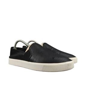 Vince Shoes Womens 9 Sneakers Slip On Leather Casual Classic Lifestyle Black Low